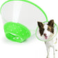 Pet Cone Recovery Dog Cone Adjustable Dog Collar Clear Padded Collar with Breathable Soft Edge, Plastic Puppy Cone Protect The Neck Surgery Recovery, Designed for Cats and Puppies (Medium, Green)