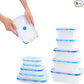 Collapsible Silicone Food Storage Containers, BPA Free, Microwave, Freezer and Dishwasher Safe, Lunch, Meal Prep, Travel, Space-Saving, Set of 5