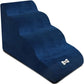 Dog Stairs, 4-Step Non-Slip Pet Ramp, High Resilience Sponge, Dark Blue