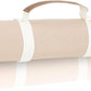 4'9" x 6'3" White Lightweight Water-Resistant Canvas Mat – Picnic, Outdoor, Beach, Park, Camping, Toy Mat