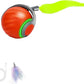 Speedy Tail 2.0 Interactive Cat Toy – Smart Self-Rolling Cat Ball with Feather Tail, Automatic Moving Motorized Toy for Indoor Cats, Chasing & Hunting Fun (Orange)