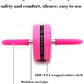 BiJun Ab Roller Wheel for Abs Workout - Complete Home Gym Set with AB Wheel Roller, Knee Mat, and Jump Rope (Pink)