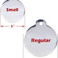 Personalized Dog Tag with 5 Lines of Custom Deep Engraved Durable Stainless Steel Pet ID Name Tag Designer Regular Size Round