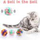 TUSATIY Cat Toys Ball with Bells 3PCS, Color Cat Pom Pom Balls,Tinsel Sparkle Balls,Interactive Toy for Indoor Cats Kitten