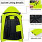 Mens Lightweight Waterproof Jacket Windproof Rain Hooded jackets for Running Hiking Cycling Travel M-7XL