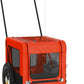 Tidyard Pet Bike Trailer Orange and Black Oxford Fabric and Iron Pet Bicycle Carrier, Animal Bike Stroller for Cat, Puppy, Dog, Outdoor, Travel Style C