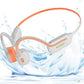 IHAO Swimming Headphones True Bone Conduction Open Ear Headset MP3 Player Built-in 32G Memory IP68 Underwater Waterproof Stereo Bluetooth Earphone for Driving Bicycling Running Skiing-Orange