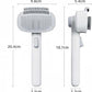 Marchul 2-in-1 Cat Grooming Brush, Cat Brushes with Release Button & Deshedding Dematting Rake, Grooming Comb Tool for for Long or Short Haired Pets, Reduce Shedding, Remove Knots and Massage, White