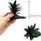 Smoothedo-Pets Reptile Artificial Plants Succulent Terrarium Decor Desert Rainforest Plant Lizard Beard Chameleon Gecko Snake Amphibious Sea Turtle Tank Accessory (Dark-Green-3pcs-Se)