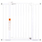 BABELIO 36" Extra Tall Dog Gate, 26-40" Wide Auto Close Baby Gate, Pressure Mounted Metal Pet, Easy Install No Drilling, No Tools Required, With Wall Protectors and Extension Kits, White