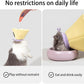 Cat Cone Collar - Soft Waterproof Elizabethan for Cats, Cute Green Flower Anti-Lick Recovery Collar, Adjustable Healing Collar for Wound Care & Surgery，M