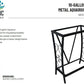 MAKLAINE Traditional Steel 10 Gallon Metal Aquarium Stand in Black