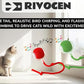 Indoor Cat Interactive Toy 360-degree Automatic Rolling Toy with Floor Flashing and Random Rolling for Cats and Dogs. Continuous Excitement, Fun and Stimulation for Your Cats and Dogs (Green)