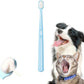 Cat Toothbrush, Soft Small Dog Dental Toothbrush Silicone, Easy Teeth Cleaning Head, Pet Deep Clean Dense Brush, Safe and Effective Oral Care, Brush Away Bad Breath, Easy to Handle, Blue
