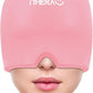 Migraine Relief Cap, Migraine Ice Head Wrap, Headache Ice Hat, Cold Therapy Headache Relief Cap for Migraine Eyes Mask Pink Headache Ice Pack for Puffy Eyes, Tension, Sinus & Stress Relief
