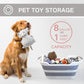 Collapsible Pet Bathtub with Water Drain Plug, Foldable Bathtub for Puppy Small Dogs Cats, Portable & Space Saving Design, BPA Free, Grey