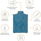 Cozy Comfort Carrier - X-Large Light Blue Cat Carrier and Cat Restraint Bag for Medication Administration, Grooming, Vet Visits, Dental Care, and Nail Trimming