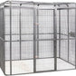SENY Heavy Duty Large Walk-in Bird Aviary Cage, 79H x 86W x 62D inches, for Parrots, Macaws, Cockatoos, Reptiles, Dogs, Birds Flight Cage. (Silver Black, Wire Size: 0.14")