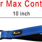 PLUTUS PET Short Dog Leash, Reflective Nylon Padded Handle, Strong Traffic Leash with Carabiner Clip, Perfect for Large or Medium Dogs (10”，Royal Blue)