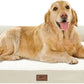 Large Dog Bed Orthopedic Washable: Extra XL XLarge Big Dog Bed with Washable Bolster & Memory Foam Couch Sofa - Waterproof with Removable Cover - Beige