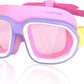 Kids Swim Goggles for Ages 4-12: Clear Vision, Wide View, No Leaks, Anti-Fog, UV Protection & Comfortable Fit