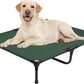Elevated Dog Bed 42 Inch - Breathable Raised Pet Bed for Large Dogs, Waterproof Dog Cot Bed Easy to Assemble, Durable Portable Pet Cot with Non-Slip Feet, Green