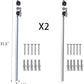 Resistance Band Wall Anchor,Gym Resistance Bands,djustable Workout Wall Anchor System,for Resistance Band Exercises,with 2 Rail and 2 Rail Car,Easy Installation(double set,No Resistance Bands)