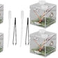 balacoo 8 Sets Jumping Spider Enclosure: Spider Cage Habitat Jumping Terrarium Micro Scorpion Droppers Reptile Hide Clear Enclosure Breeding Box Case with Breeding Tweezers