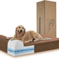 Orthopedic Dog Beds for Large Dogs, 7" Memory Foam Dog Beds with Waterproof Liner, Chew Proof Microsuede Cover, Removable and Washable, Nonskid Bottom, 60"x48" XXL Brown