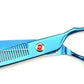 LILYS PET Professional PET Grooming scissors Kit,Coated Titanium,Sharp and Strong Stainless Steel Blade for Dogs Cats Hair Cutting,3 Pieces of Scissors with a Comb and a Case (7.5 inches, Blue)