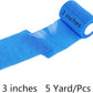 6 Pack 3" x 5 Yards Self Adhesive Bandage Wrap Breathable Cohesive Vet Wrap for Pets, Elastic Self-Adherent Tape for Sports, Wrist, Ankle (Mixed Colors)