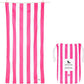 Dock & Bay Customized Beach Towel - Quick Dry, Sand Free - Compact, Lightweight - 100% Recycled - Includes Bag - Cabana - Phi Phi Pink- Large