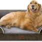 Comfort Expression XL Dog Bed for Extra Large Dogs, Waterproof Orthopedic Foam Dogs Beds with Bolster, Washable Dog Sofa Pet Bed with Removable Cover & Non-Slip Bottom(X-Large,Dark Green)