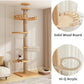 Cat Tree Floor to Ceiling,Cat Tree Height Adjustable from Floor to Ceiling（92“-114”）, Tall Climbing Tree, Equipped with Scraping Pillars, Comfortable Bed, Observation Deck, Space Capsule
