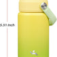 Insulated Water Bottle with Straw Lid,12 oz Stainless Steel Vacuum Metal Bottle with Silicone Handle,Lime