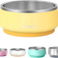 Pawaii Stainless Steel Dog Bowl with Non-Slip Rubber Base & Double Wall Insulation - Durable Design | Includes ID Tag | Dishwasher Safe Food & Water Bowl for All Dogs (34oz)