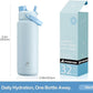 32 oz Insulated Water Bottle with 2-in-1 Straw and Spout Lid, Keep Cold 24H, Leak-Proof, BPA-Free, Double Wall Stainless Steel Water Bottle for Sports, Gym, Travel, and School (Sea Breeze)