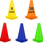 Soccer Cones (9 Inch 20 Pack), Agility Training Sport Cone with Carry Bag for Drilling Football Basketball Field Markers,