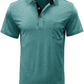 Men's Casual Polo Shirts Classic Button Basic Short Sleeve Shirt Solid Color Cotton Tees Golf Stylish Tops
