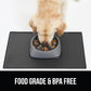 GORILLA GRIP 100% Waterproof Raised Edge BPA Free Silicone Pet Feeding Mat, Dog Cat Food Mats Contain Spills Protects Floors, Placemats for Cats and Dogs Water Bowl, Pets Accessories 16x10, Charcoal