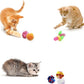 LASOCUHOO Cat Toys, 30 Packs Interactive Cat Toy Pack Including Cat Crinkle Balls, Cat Sparkle Balls, Spiral Springs for Most Cats