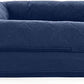 Furhaven Orthopedic Dog Bed for Medium/Small Dogs w/ Removable Bolsters & Washable Cover, For Dogs Up to 35 lbs - Quilted Sofa - Navy (Blue), Medium