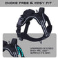No Pull Dog Harness for Medium Dogs, Adjustable No Choke Pet Vest with Dog Leash Fit Smart Reflective Pet Walking Harness for Training Easy Control Soft Handle Black L