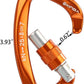 Screwgate Locking Carabiner Clip - Professional Rock Climbing Carabiner Screw Lock,Heavy Duty Carabiners for Climbing,Mountaineer,Hammock,Camping,Outdoor Equipment