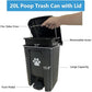 Dog Poop Trash Can for Outdoors with Extra Large Pooper Scooper & 50 Waste Bags - 20L/5 Gallon Large Dog Poop Trash Can Outside with Lid and Removable Inner Bucket Waterproof Odor Control for Backyard