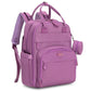 BabbleRoo Diaper Bag Backpack - Baby Essentials Travel Tote - Multi Function Waterproof Diaper Bag, Travel Essentials Baby Bag with Changing Pad, Stroller Straps & Pacifier Case - Unisex, Purple