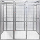 SENY Heavy Duty Large Walk-in Bird Aviary Cage, 79H x 86W x 62D inches, for Parrots, Macaws, Cockatoos, Reptiles, Dogs, Birds Flight Cage. (Silver Black, Wire Size: 0.14")