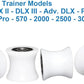 Total Trainer Rollers/Wheels of 4 for Models DLX, DLX II, DLX III, Adv DLX, Pilates, Pilates Pro 2500, 3000, 4000，570, 2000 （White）
