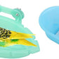 Wontee Bird Bath Box with Mirror Portable Parrot Hanging Bathroom Bathing Tub for Small Birds Cleaning Supplies (Blue(B)+Green)