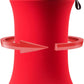 ADHD Wobble Stool, Yoga Ball Chair, Ergonomic Active Sitting Stool for Adults,Kids, Improves Focus, Posture Balance Adjustable Height, Non-Slip Base for Home, School, Exercise, Yoga (Red)